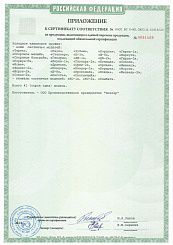 Приложение к сертификату